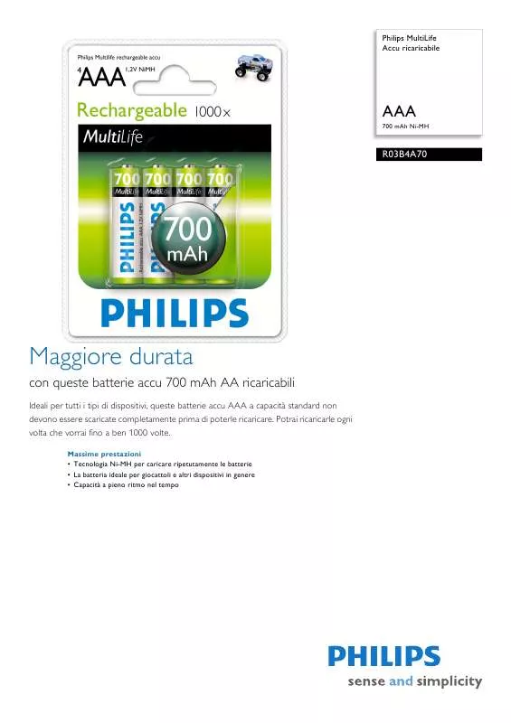 Mode d'emploi PHILIPS R03B4A70