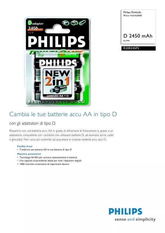 Mode d'emploi PHILIPS R20R245P2