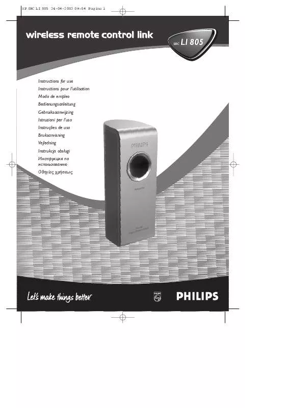 Mode d'emploi PHILIPS SBCLI805