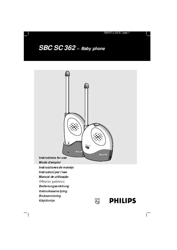 Mode d'emploi PHILIPS SBCSC362