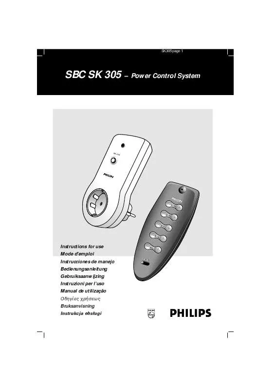 Mode d'emploi PHILIPS SBCSK305-08C