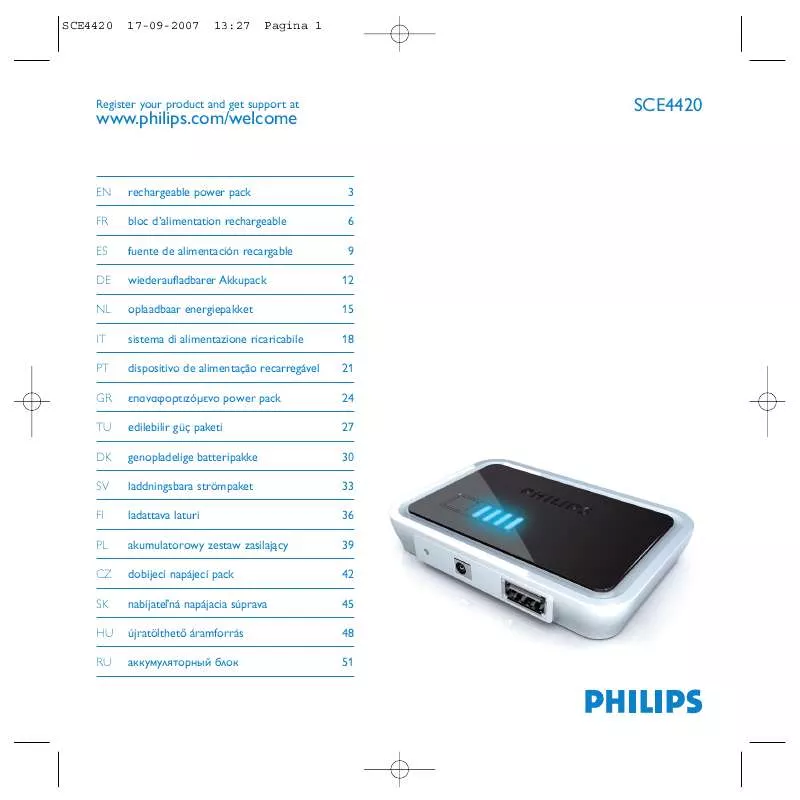 Mode d'emploi PHILIPS SCE4420