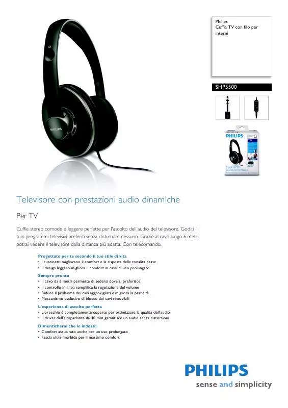 Mode d'emploi PHILIPS SHP5500