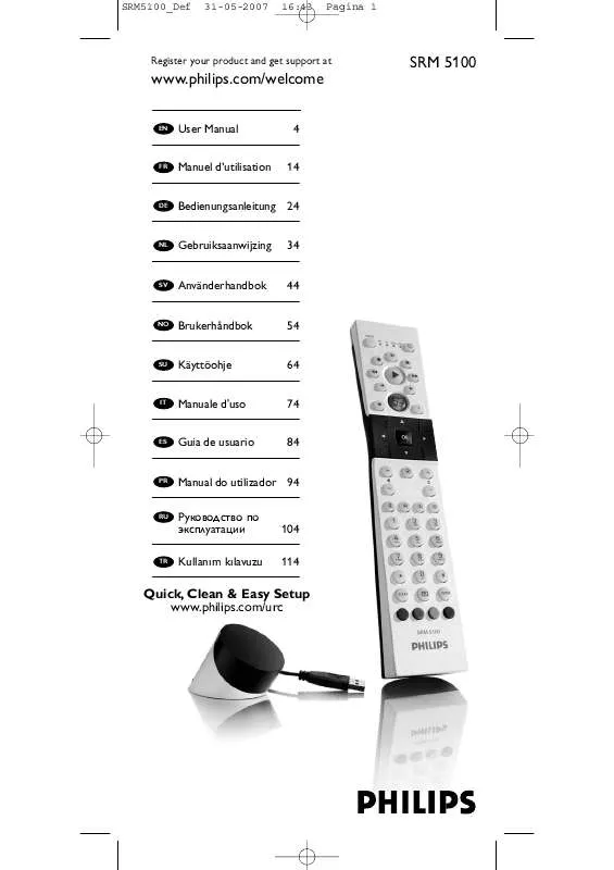 Mode d'emploi PHILIPS SRM5100