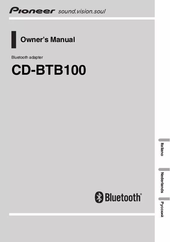 Mode d'emploi PIONEER CD-BTB100