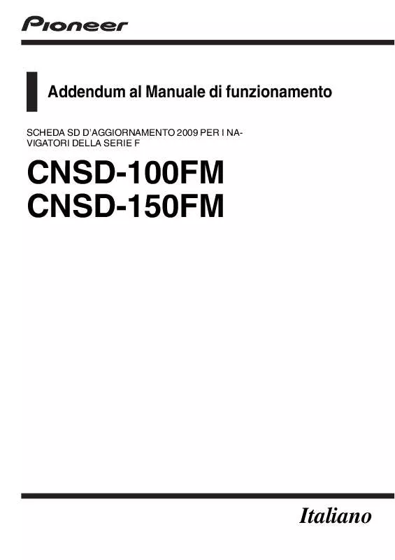 Mode d'emploi PIONEER CNSD-150FM