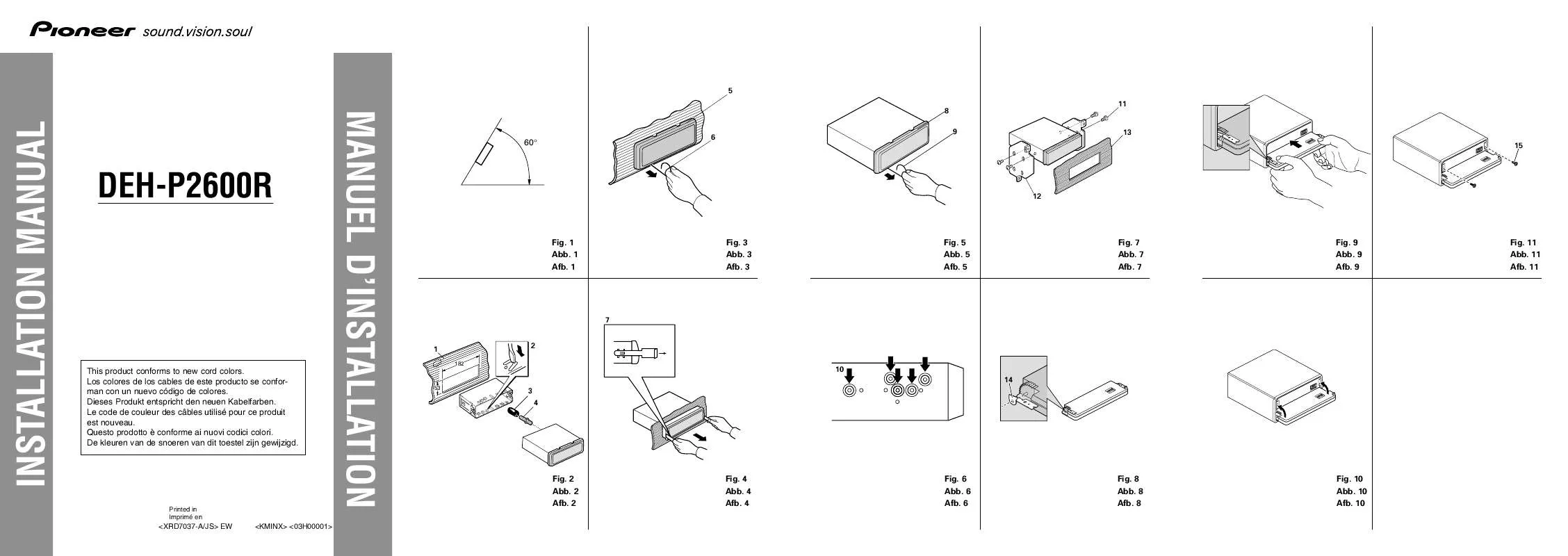 Mode d'emploi PIONEER DEH-P2600R