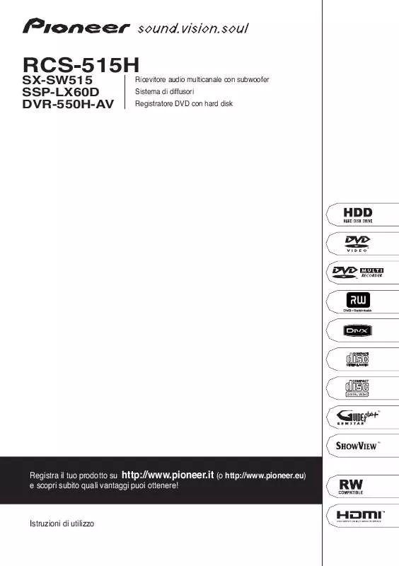 Mode d'emploi PIONEER RCS-515H