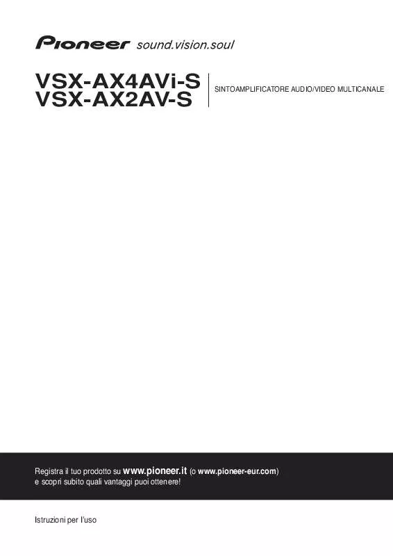 Mode d'emploi PIONEER VSX-AX2AV-S