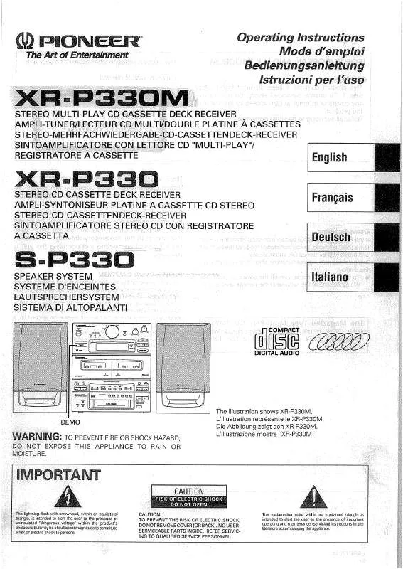 Mode d'emploi PIONEER XR-P330M