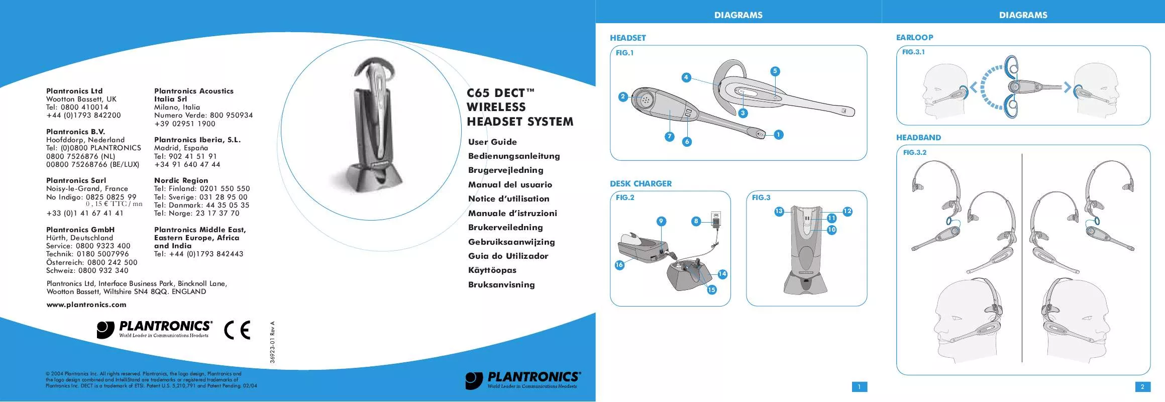 Mode d'emploi PLANTRONICS C65