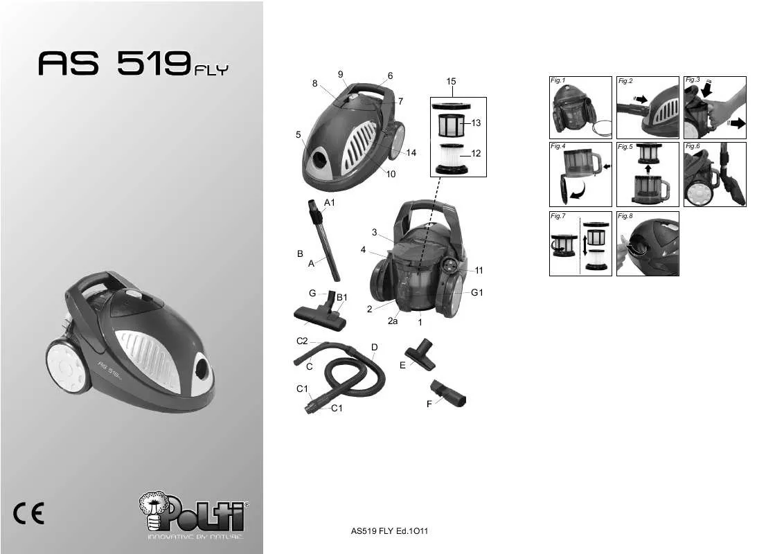 Mode d'emploi POLTI AS 519 FLY