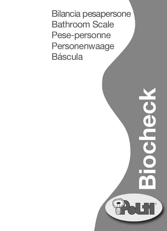 Mode d'emploi POLTI BIOCHEK