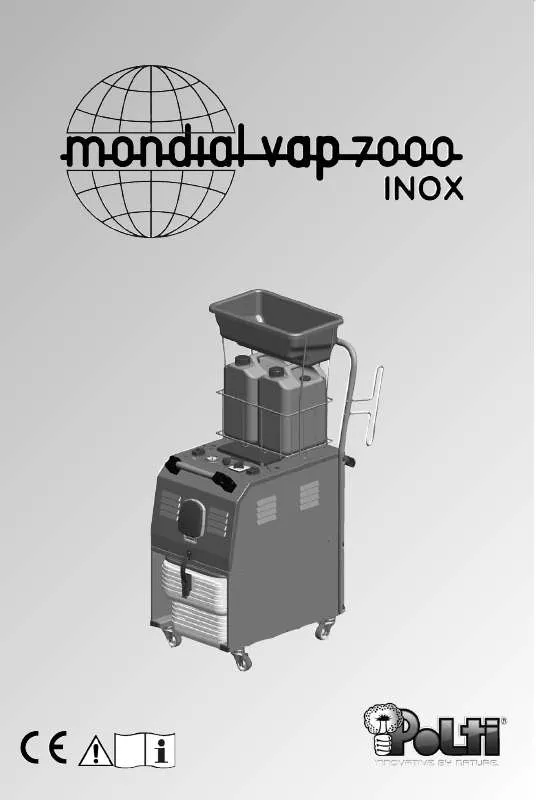 Mode d'emploi POLTI MONDIAL VAP 7000 INOX