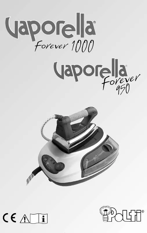 Mode d'emploi POLTI VAPORELLA FOREVER 1000