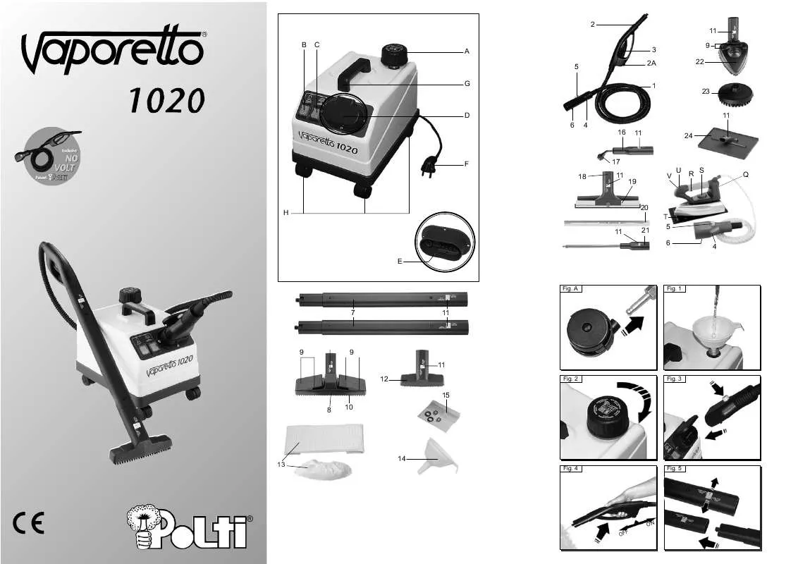 Mode d'emploi POLTI VAPORETTO 1020