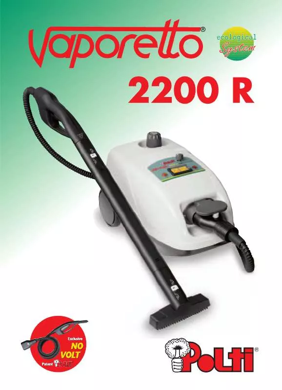 Mode d'emploi POLTI VAPORETTO 2200R