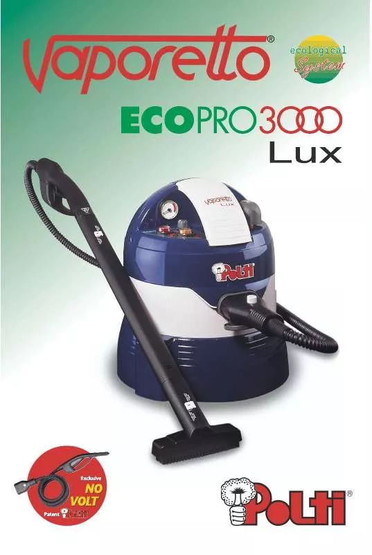 Mode d'emploi POLTI VAPORETTO ECO PRO 3000 LUX