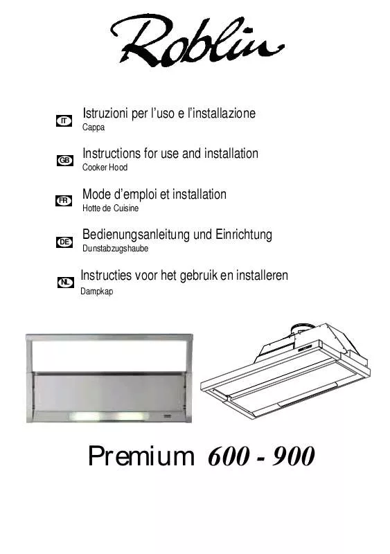 Mode d'emploi ROBLIN 600