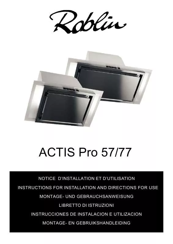 Mode d'emploi ROBLIN ACTIS PRO 57