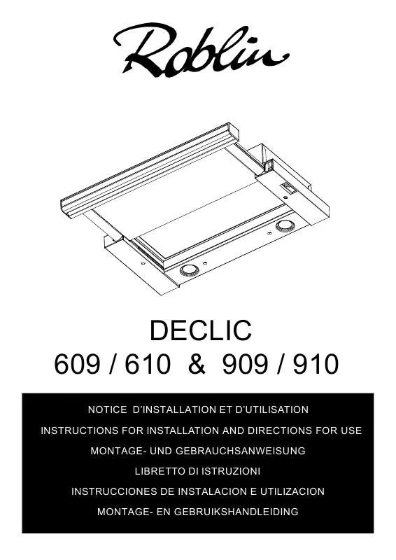 Mode d'emploi ROBLIN DECLIC 610