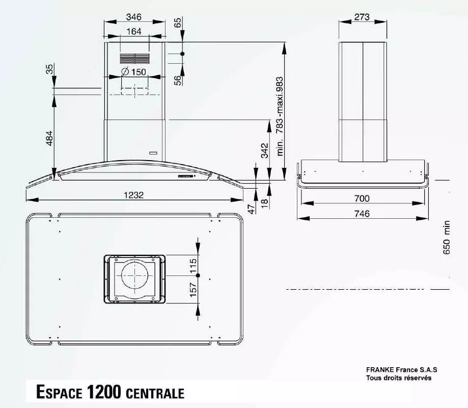 Mode d'emploi ROBLIN ESPACE 1200 CENTRALE