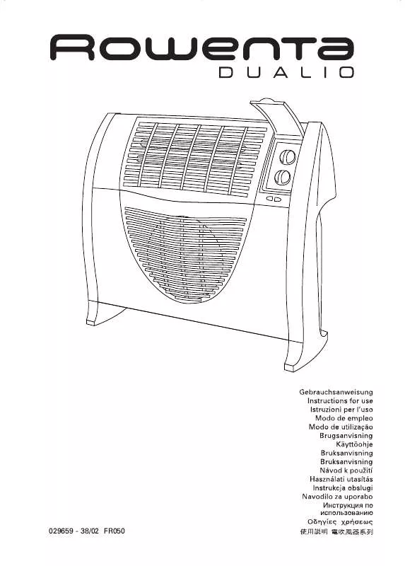 Mode d'emploi ROWENTA FR 050 DUALIO