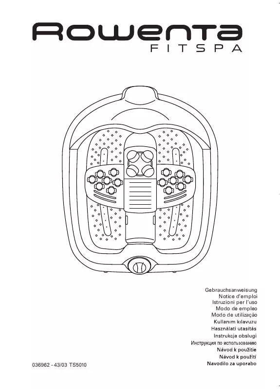 Mode d'emploi ROWENTA FS 5010 FITSPA