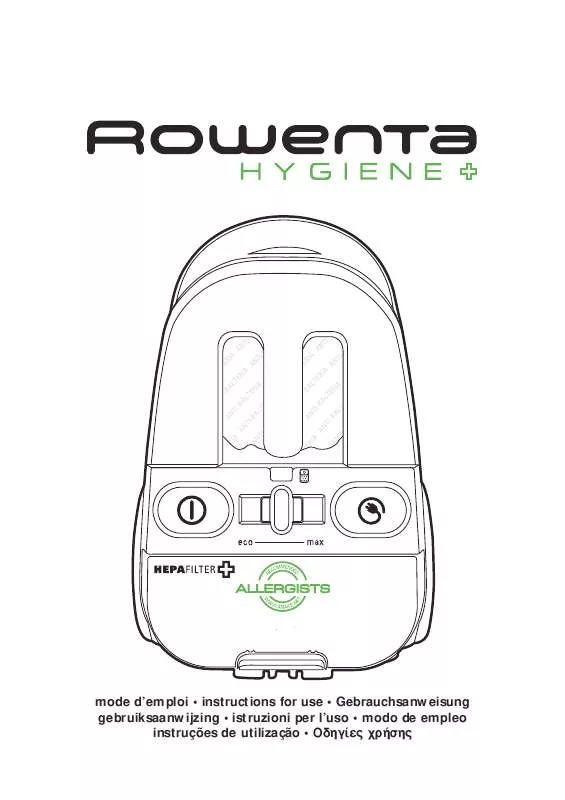 Mode d'emploi ROWENTA RO 6037