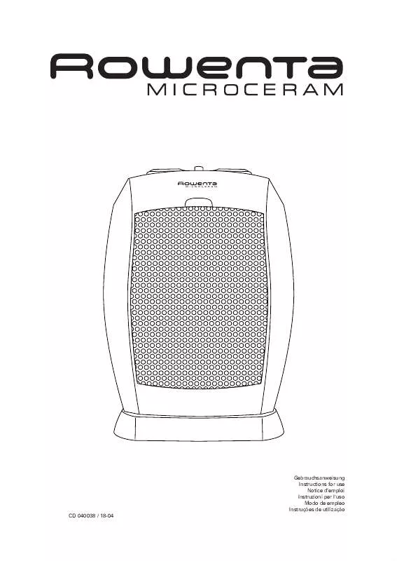 Mode d'emploi ROWENTA ATLAS SO 9010 MICROCERAM