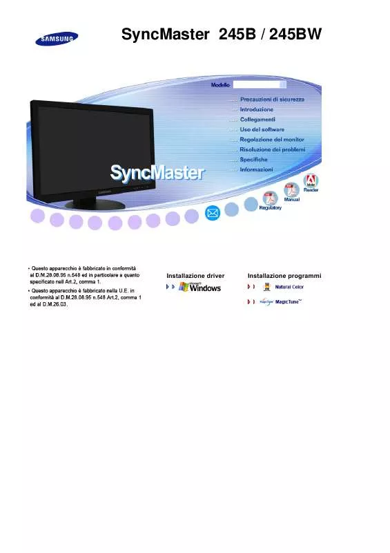 Mode d'emploi SAMSUNG SYNCMASTER 245B