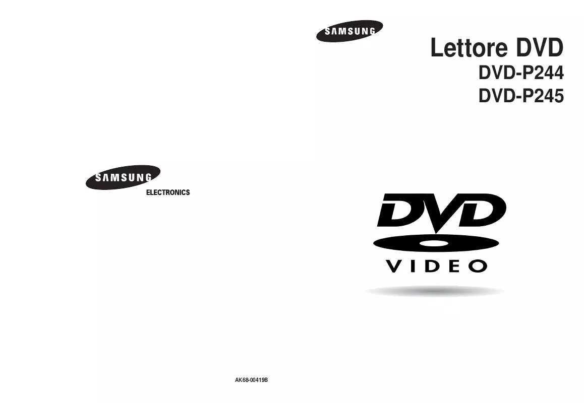 Mode d'emploi SAMSUNG DVD-P244