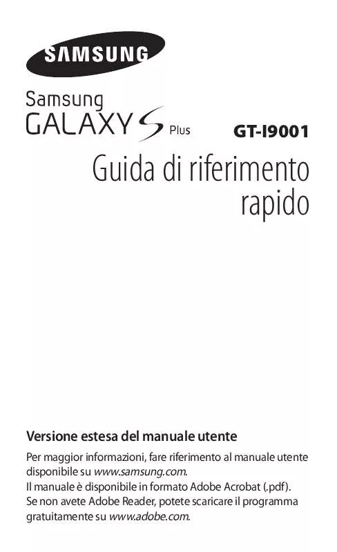 Mode d'emploi SAMSUNG GALAXY S PLUS GT-I9001