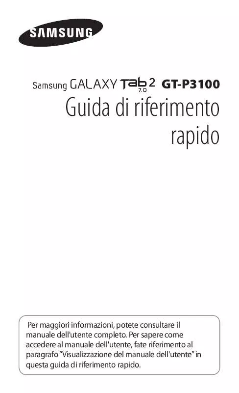 Mode d'emploi SAMSUNG GALAXY TAB 2 7.0 GT-P3100