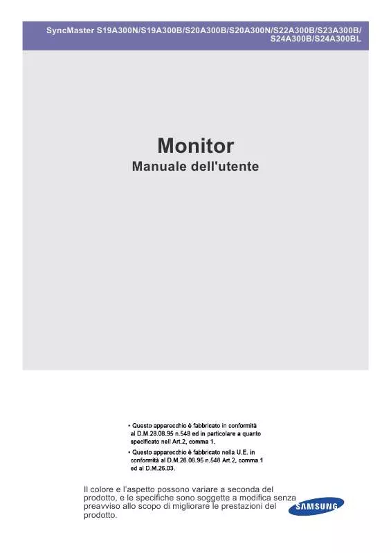 Mode d'emploi SAMSUNG SYNCMASTER S22A300N