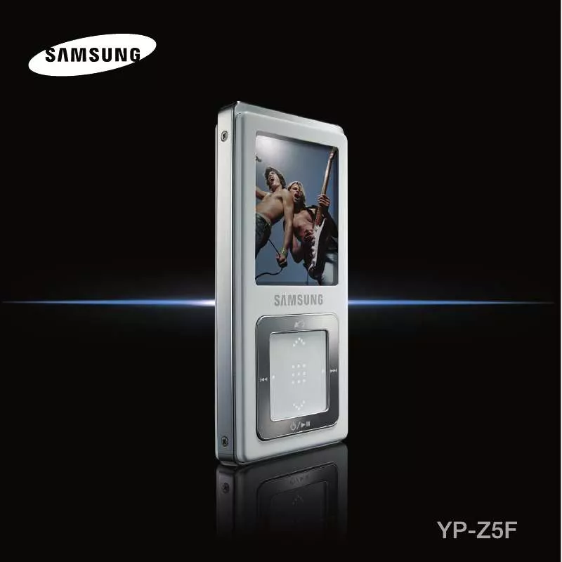 Mode d'emploi SAMSUNG YP-Z5FZB