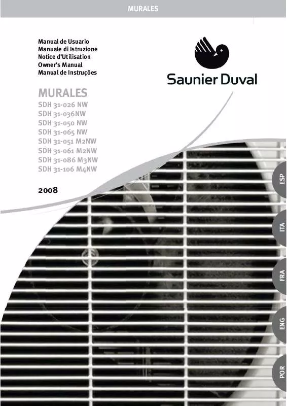 Mode d'emploi SAUNIER DUVAL SDH 31-086 M3NW