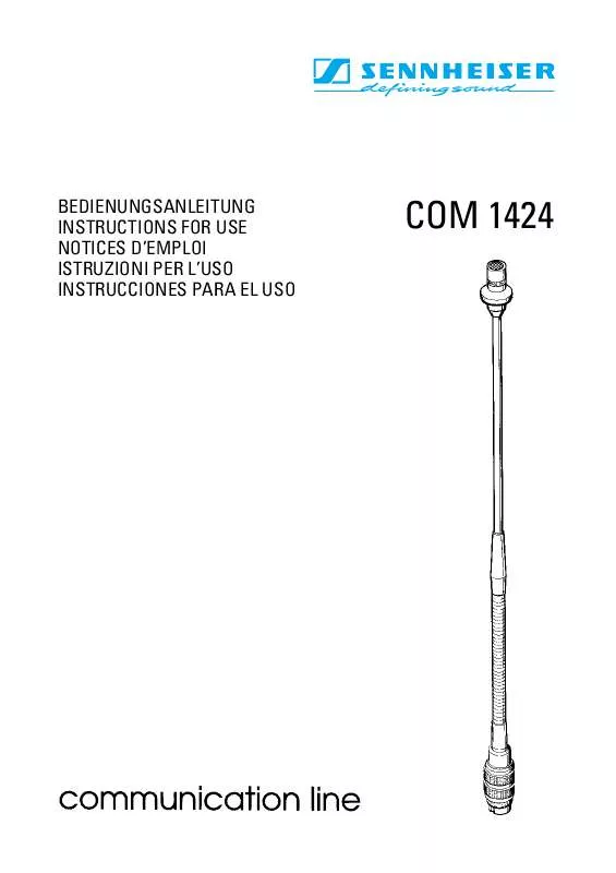 Mode d'emploi SENNHEISER COM 1424