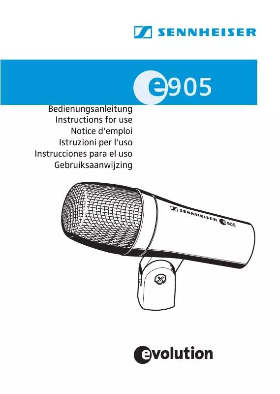 Mode d'emploi SENNHEISER E905