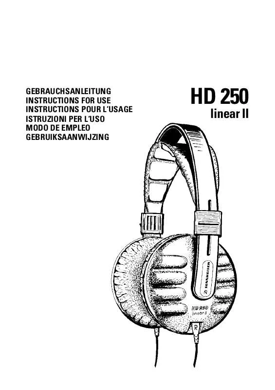 Mode d'emploi SENNHEISER HD 250 LINEAR II