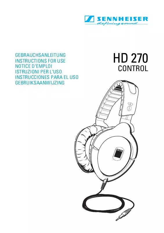 Mode d'emploi SENNHEISER HD 270 CONTROL