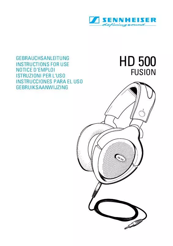 Mode d'emploi SENNHEISER HD 500 FUSION