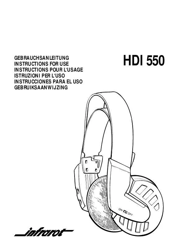 Mode d'emploi SENNHEISER HDI 550