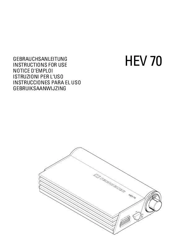 Mode d'emploi SENNHEISER HEV 70