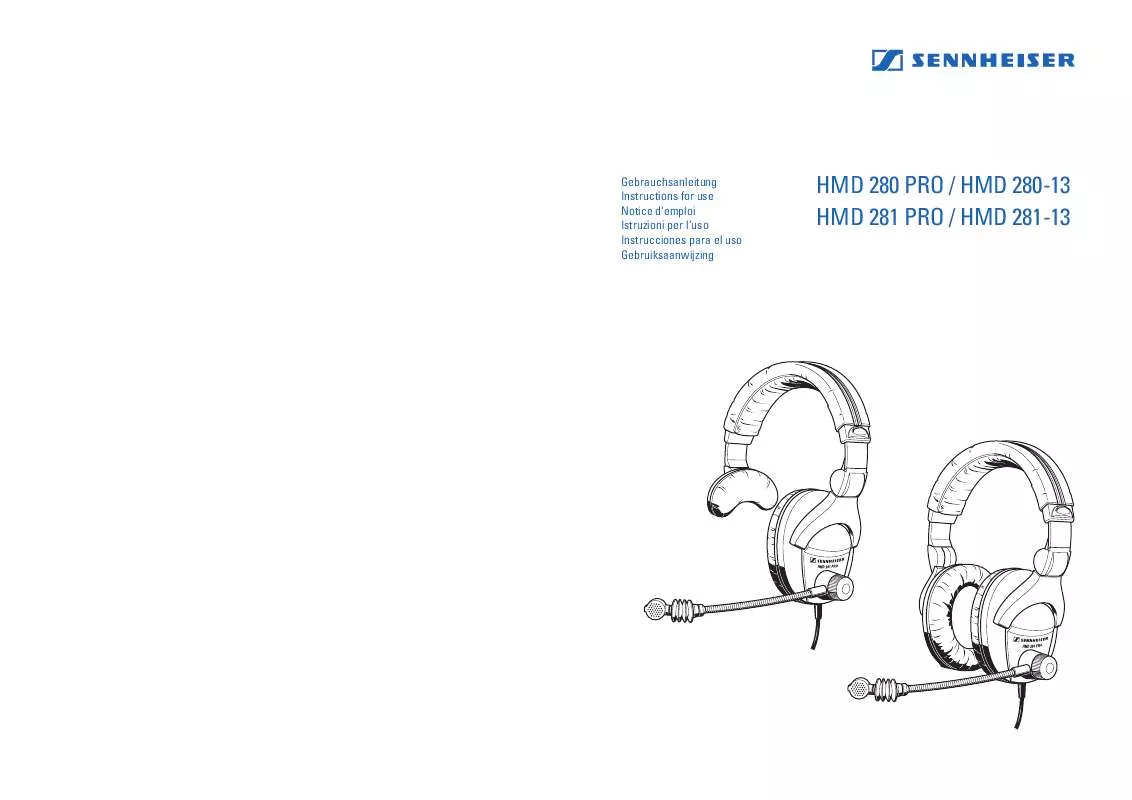 Mode d'emploi SENNHEISER HMD 281 PRO