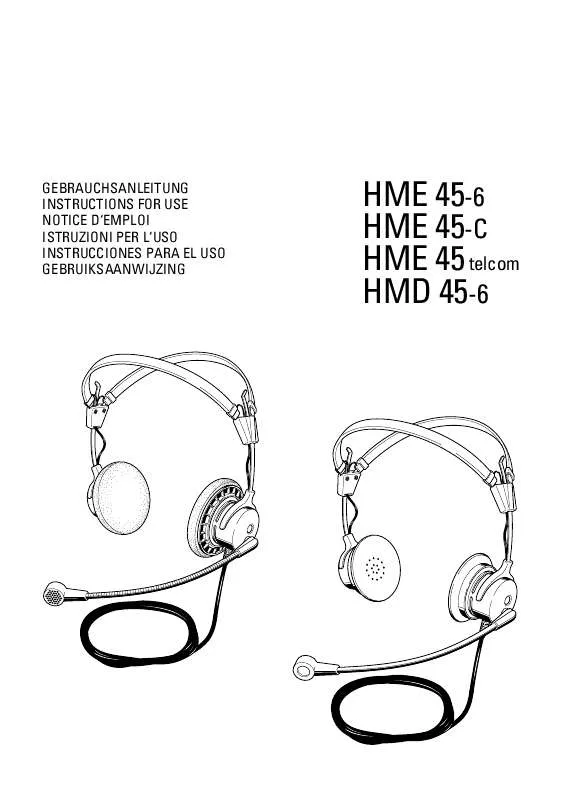 Mode d'emploi SENNHEISER HMD 45-6