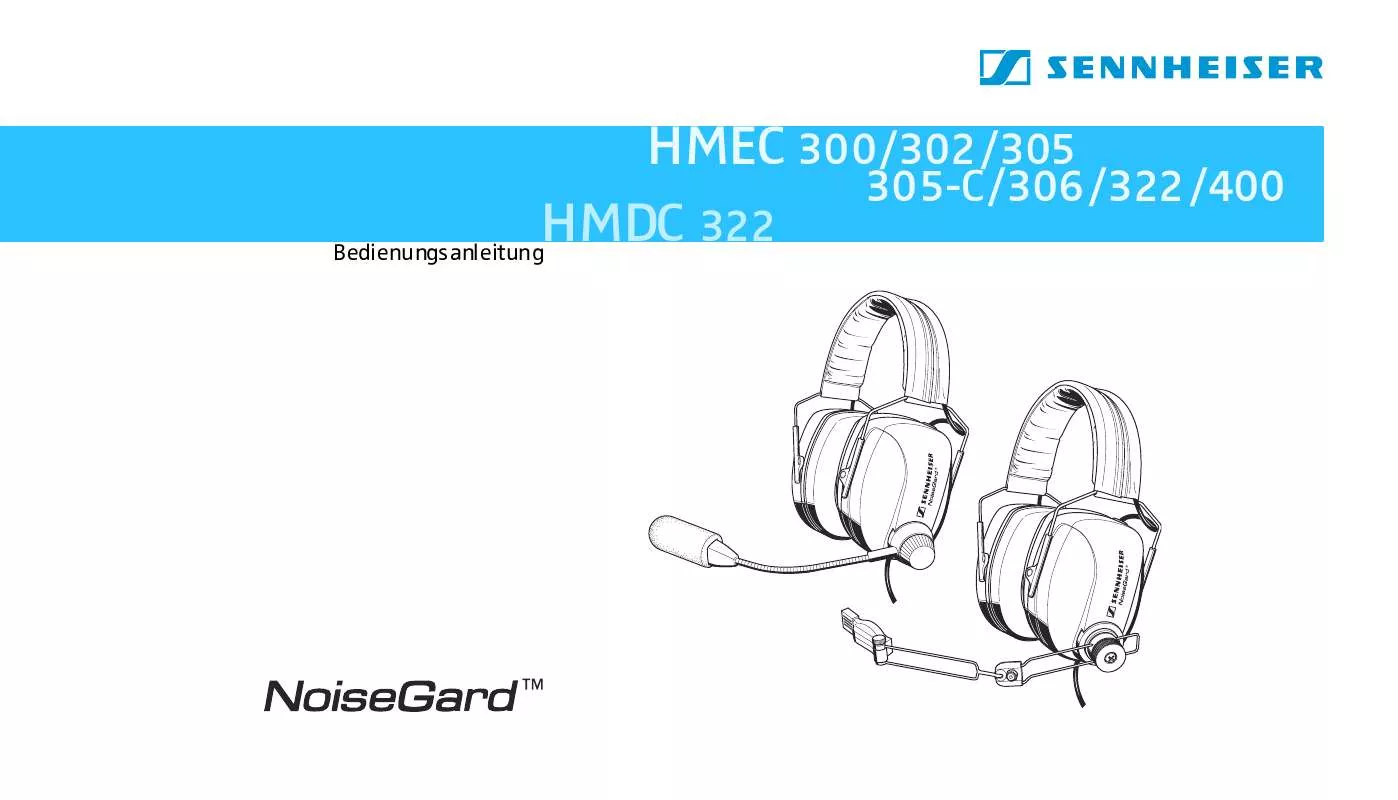 Mode d'emploi SENNHEISER HMDC 322