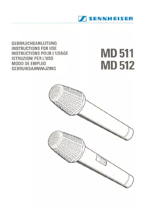 Mode d'emploi SENNHEISER MD 511