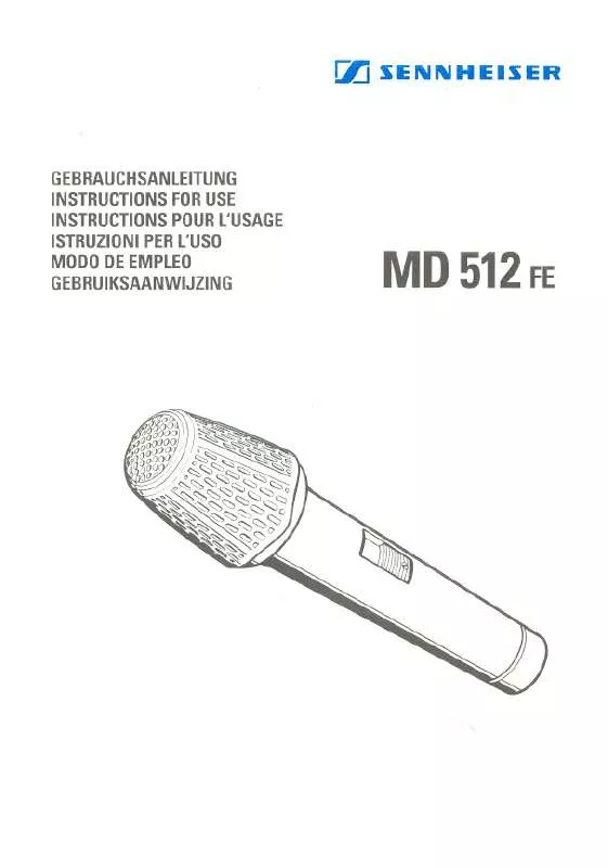 Mode d'emploi SENNHEISER MD 512 FE