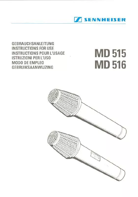 Mode d'emploi SENNHEISER MD 515